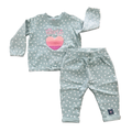 6-12M Sage Green Polka Dot 2pc Sweater Set with Heart Detail - Naartjie