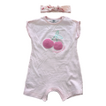 6-12M Pink Cherry Baby Romper - Woolworths
