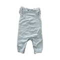 6-12M Blue Bodysuit with Lace Detail and Frills - Clicks