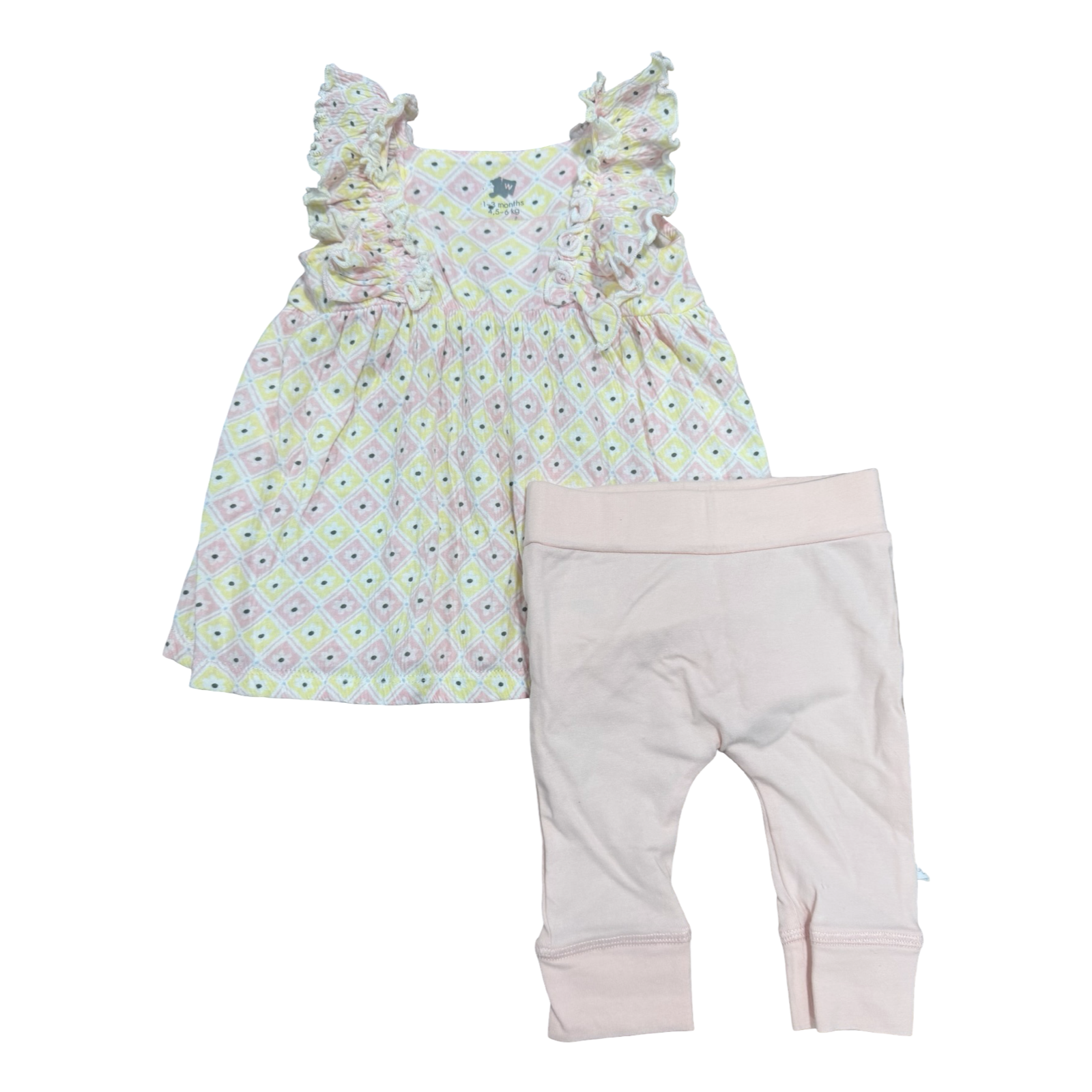 1-3M Pink & Yellow 2pc Set - Woolworths