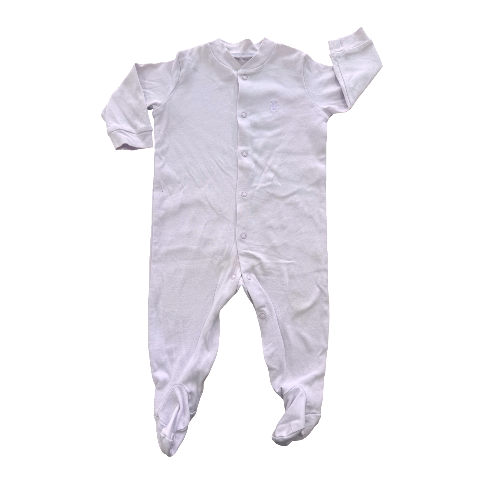 3-6M Lilac Cotton Snapper Babygrow - Woolworths