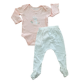 Newborn 2pc Bunny and Polkadot Bodyvest & Footed Legging Set - Clicks