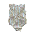 12-18M White Cotton Striped Bodysuit - Mr Price