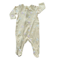 1-3M Yellow Polka Dot & Floral Zipper Cotton Onesie - Woolworths