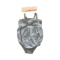 6-12M Chambray Bodysuit with Bow & Headband - Mr Price