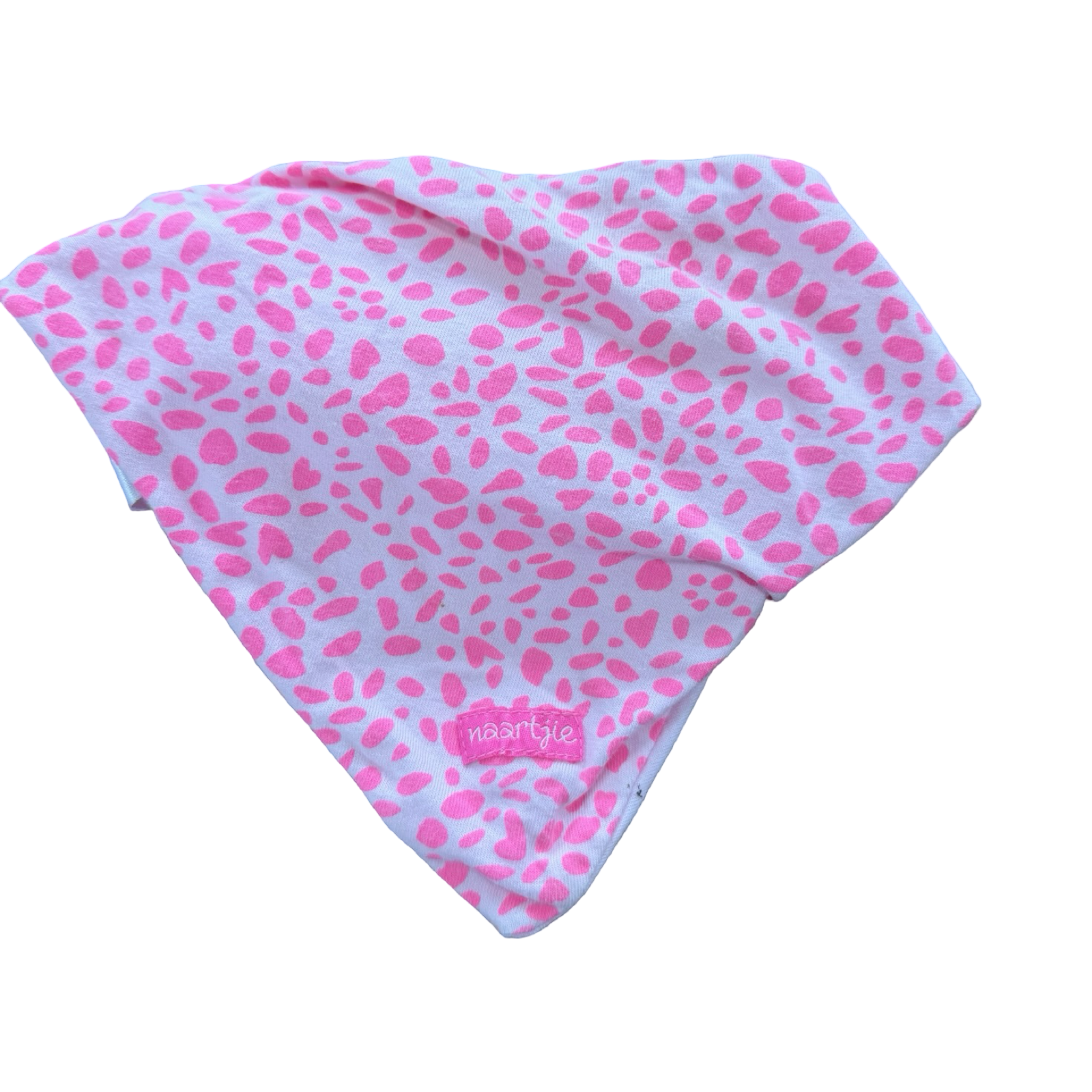 One Size Pink Leopard Bib - Naartjie