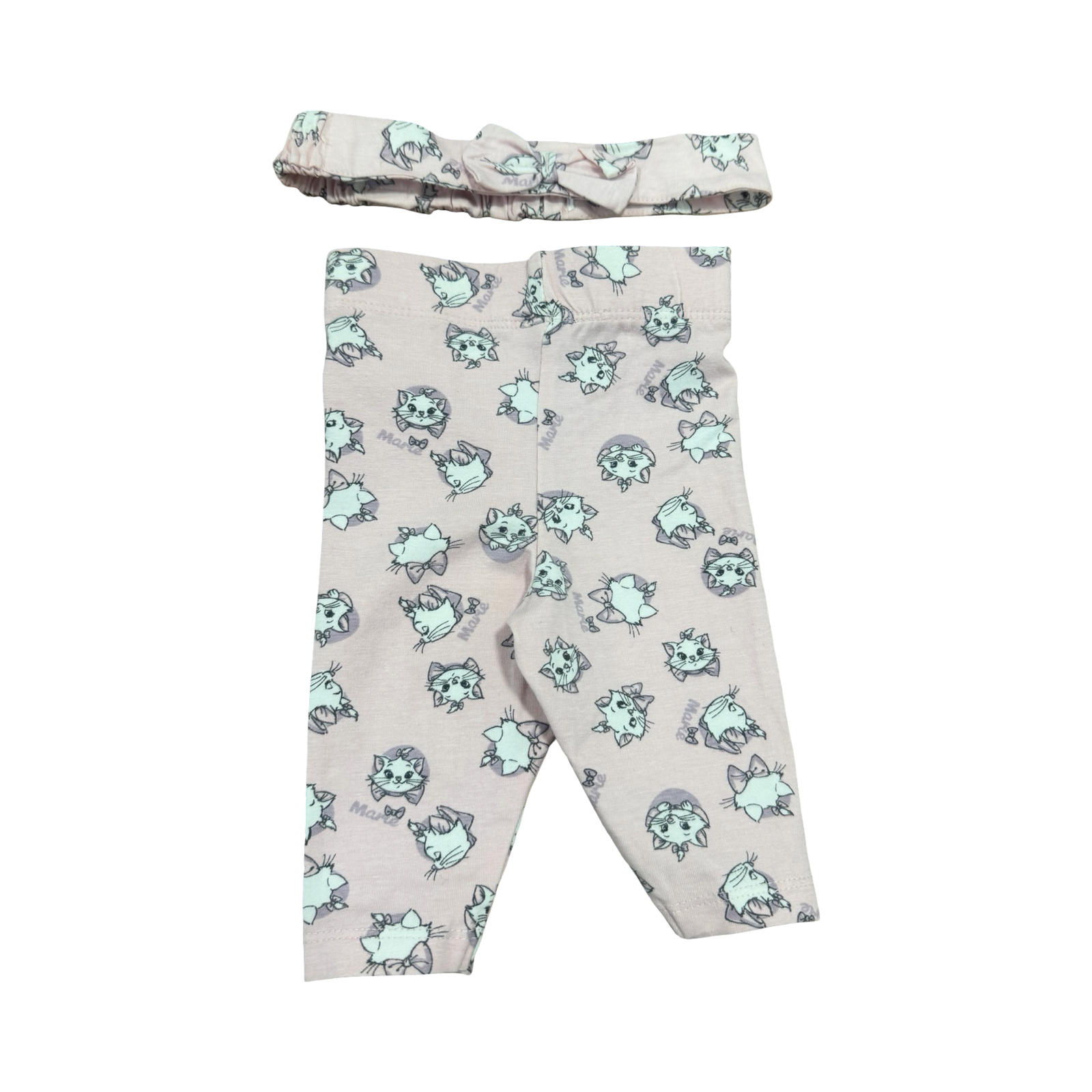 0-3M Pink Marie Tights with Headband - Disney