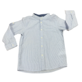 2Y Blue & White Pin Stripe Buttoned Shirt with Mandarin Collar - H & M