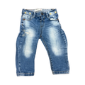 9-12M Blue Washed Look Denim Jeans - Zara