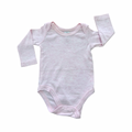 0-3M Pink Melange Long Sleeve Bodysuit - Ackermans