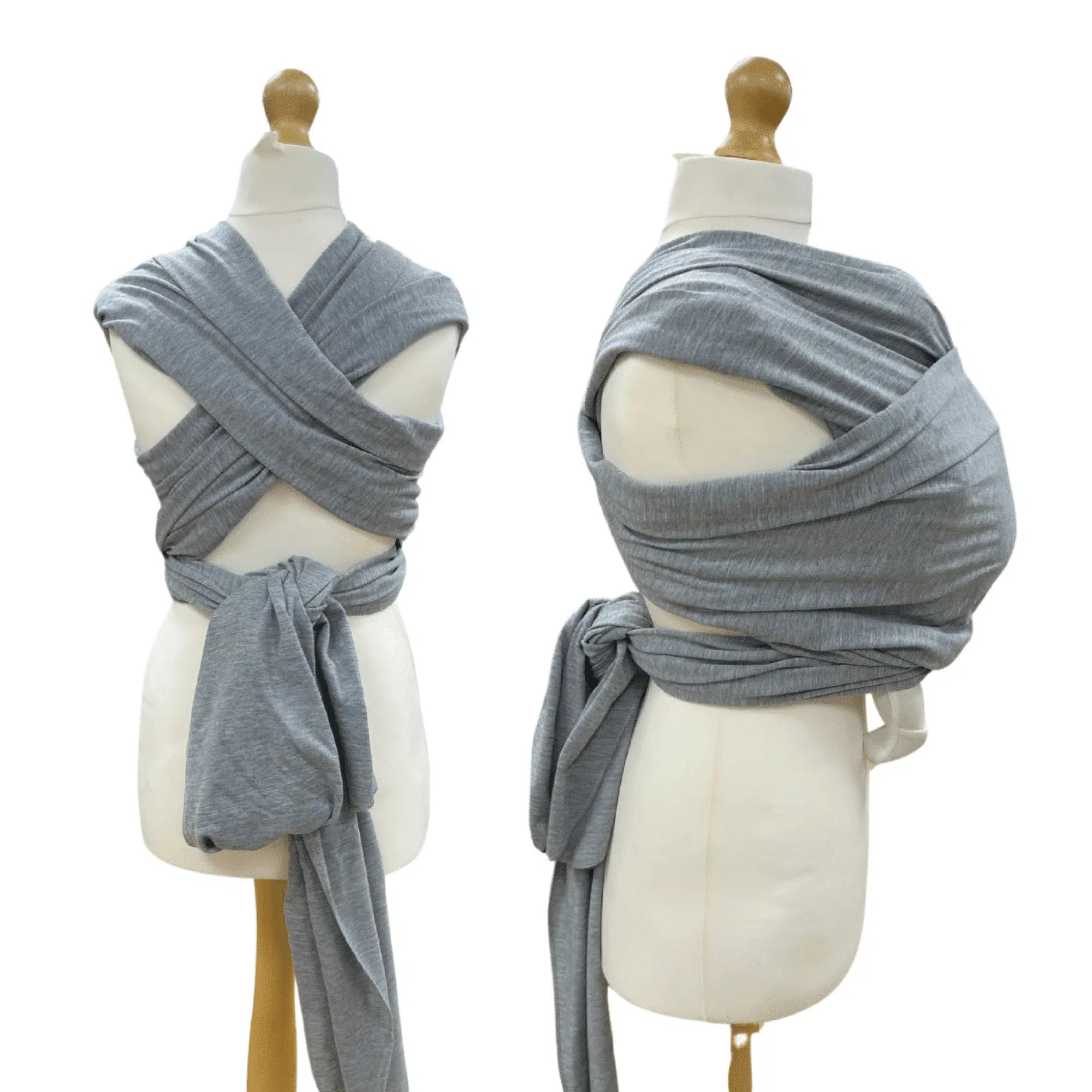 One Size Grey Melange Babywrap Carrier - Rose & Vickory