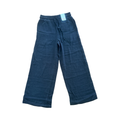 8-9Y Black Rayon & Linen Long Comfy Pants - Real Kids