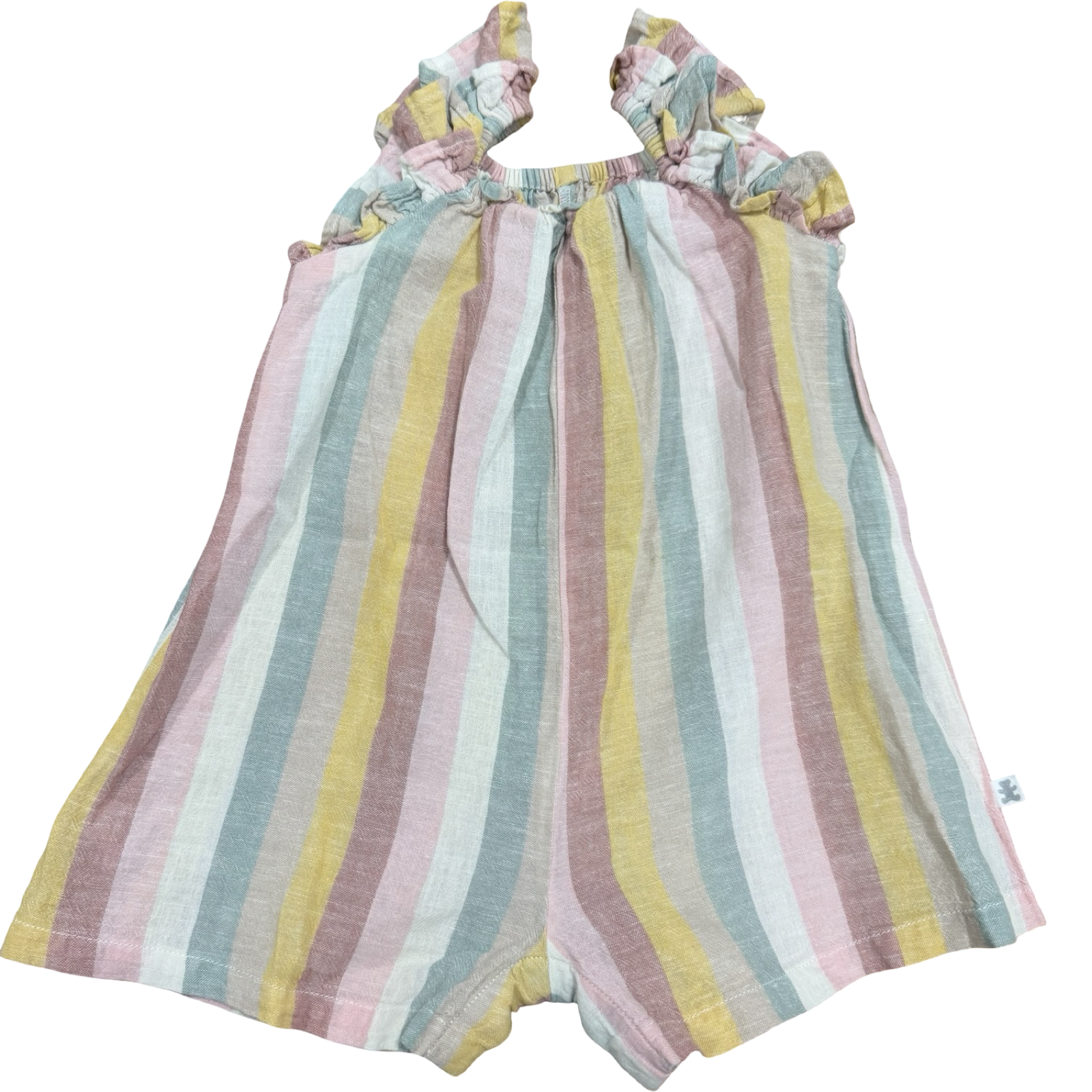 6-12M Multicoloured Cotton & Linen Romper - Woolworths