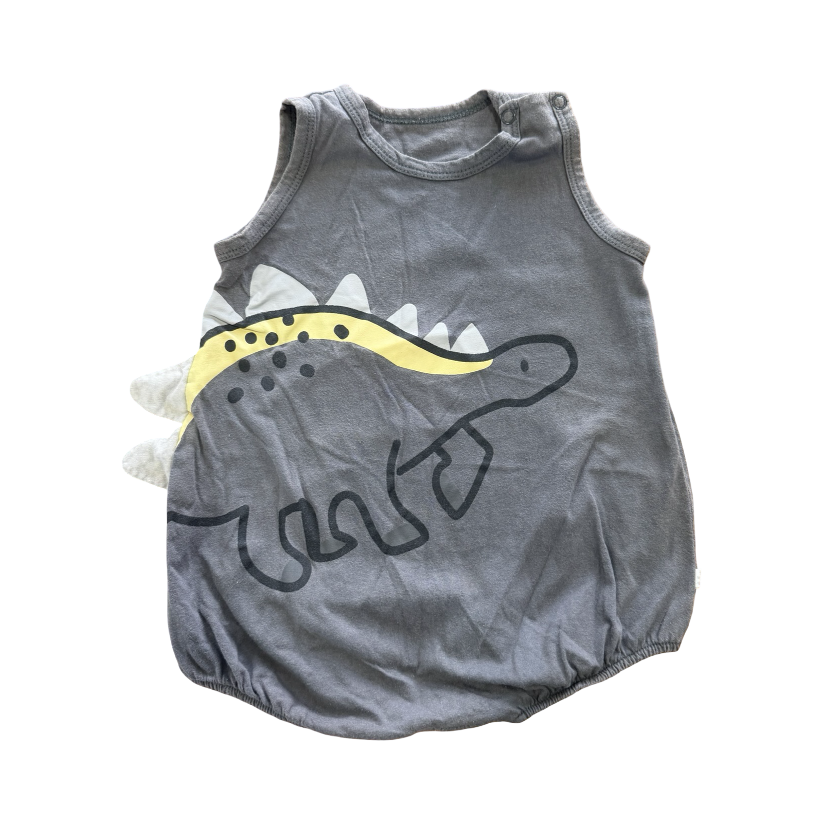 6-12M Grey Dinosaur Romper - Woolworths
