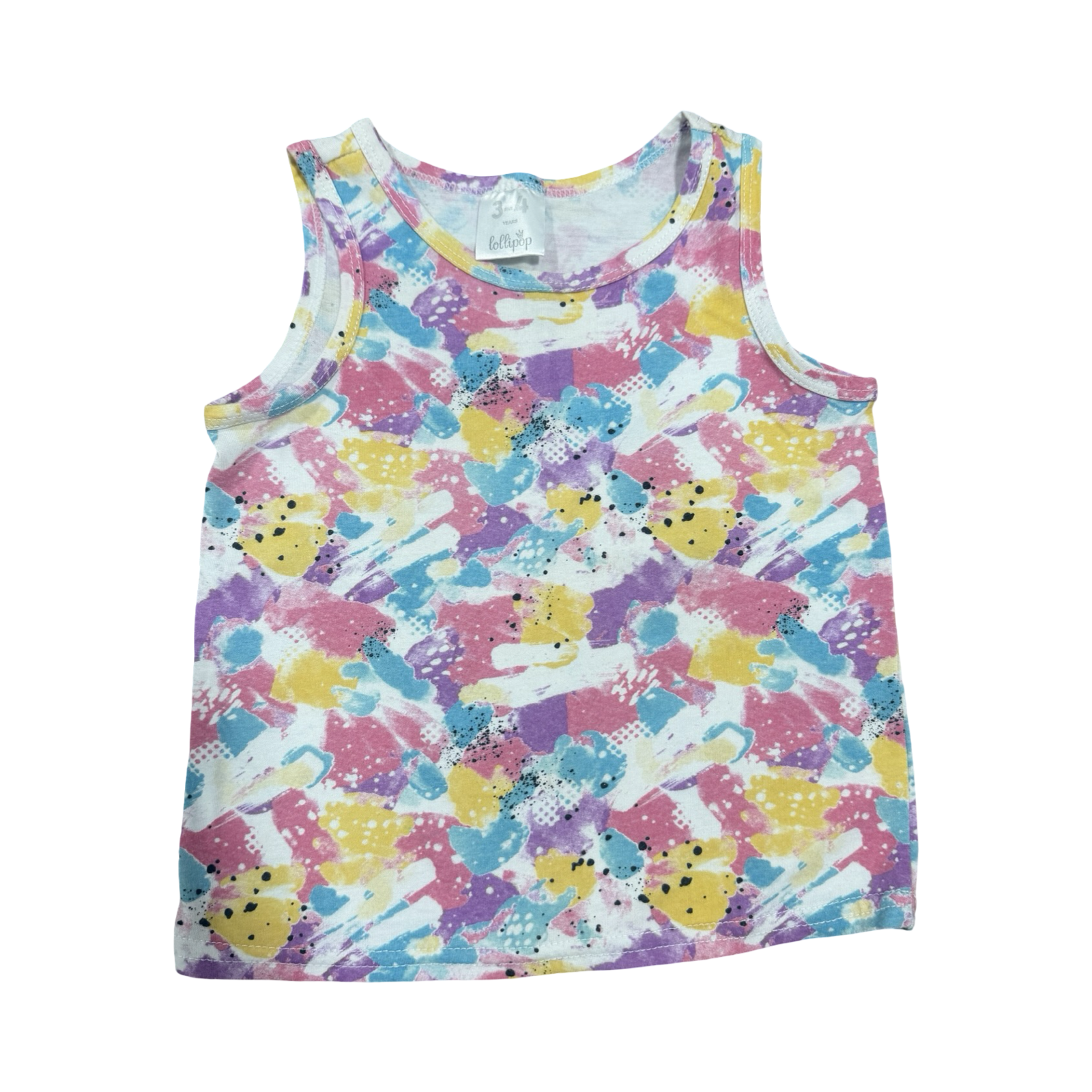 3-4Y Multicolored Sleeveless Top - Lillipop
