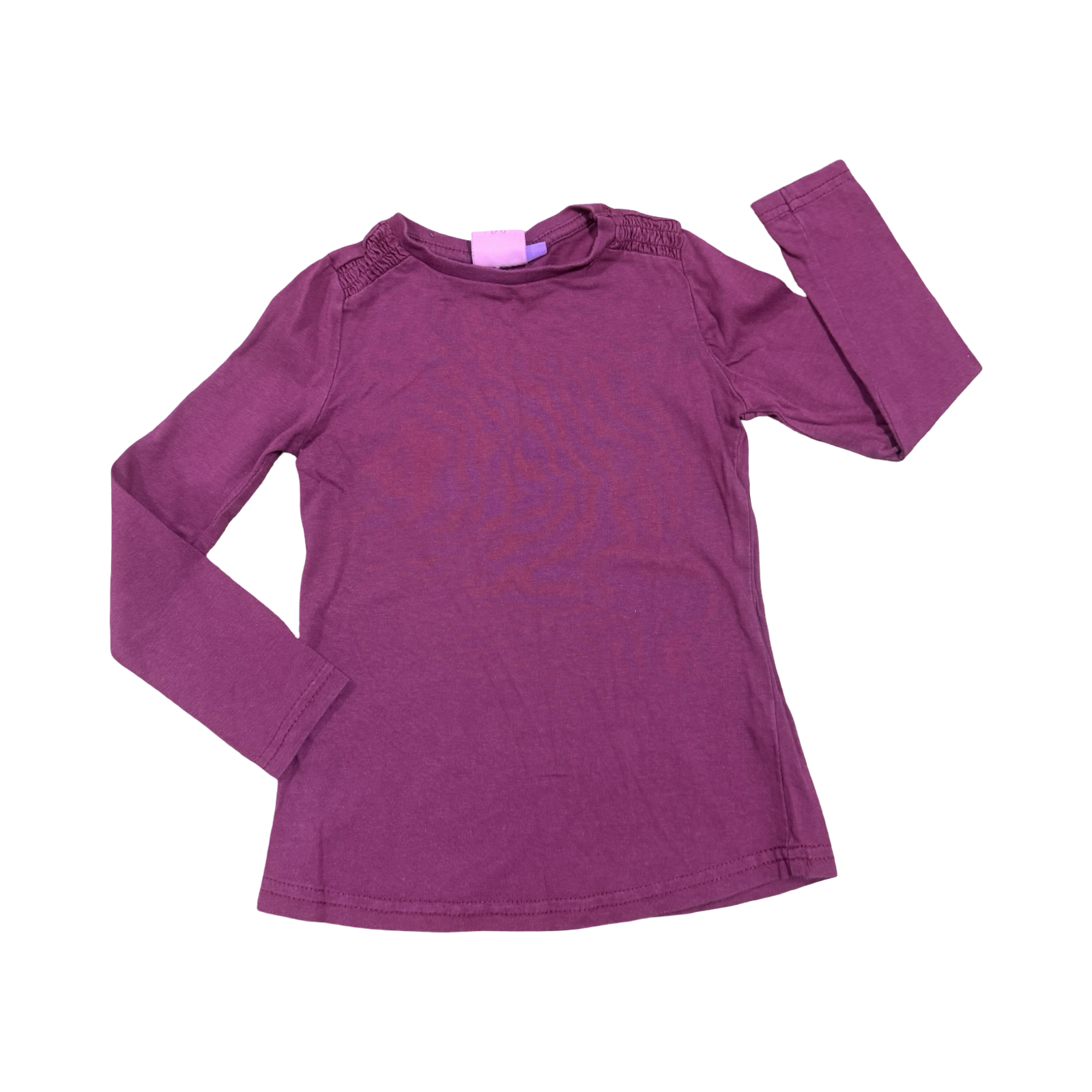 6-7Y Burgandy Long Sleeve T-Shirt - Qtee