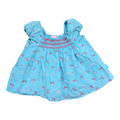 12-18M Pink & Blue Floral Top with Smocked Front - Pumpkin Patch