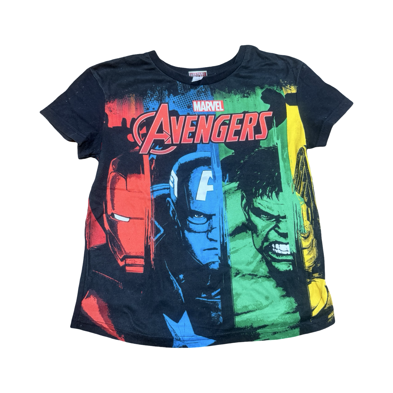 7-8Y Black Avengers T-Shirt - Marvel