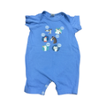 3-6M Blue Doggie Romper - Tiny Tots