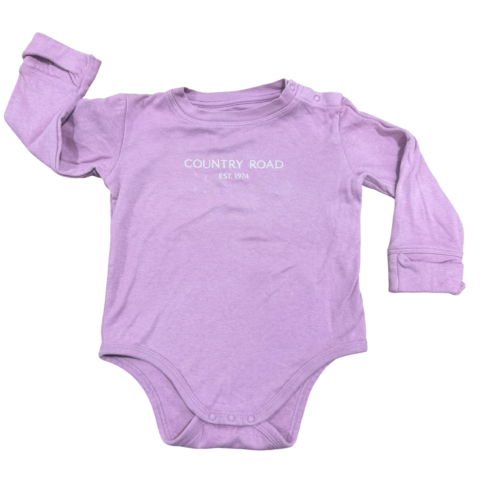 12-18M Purple Long Sleeve Bodysuit - Country Road