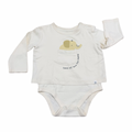 12-18M Cream Elephant Bodysuit with attached Top - Woolworths