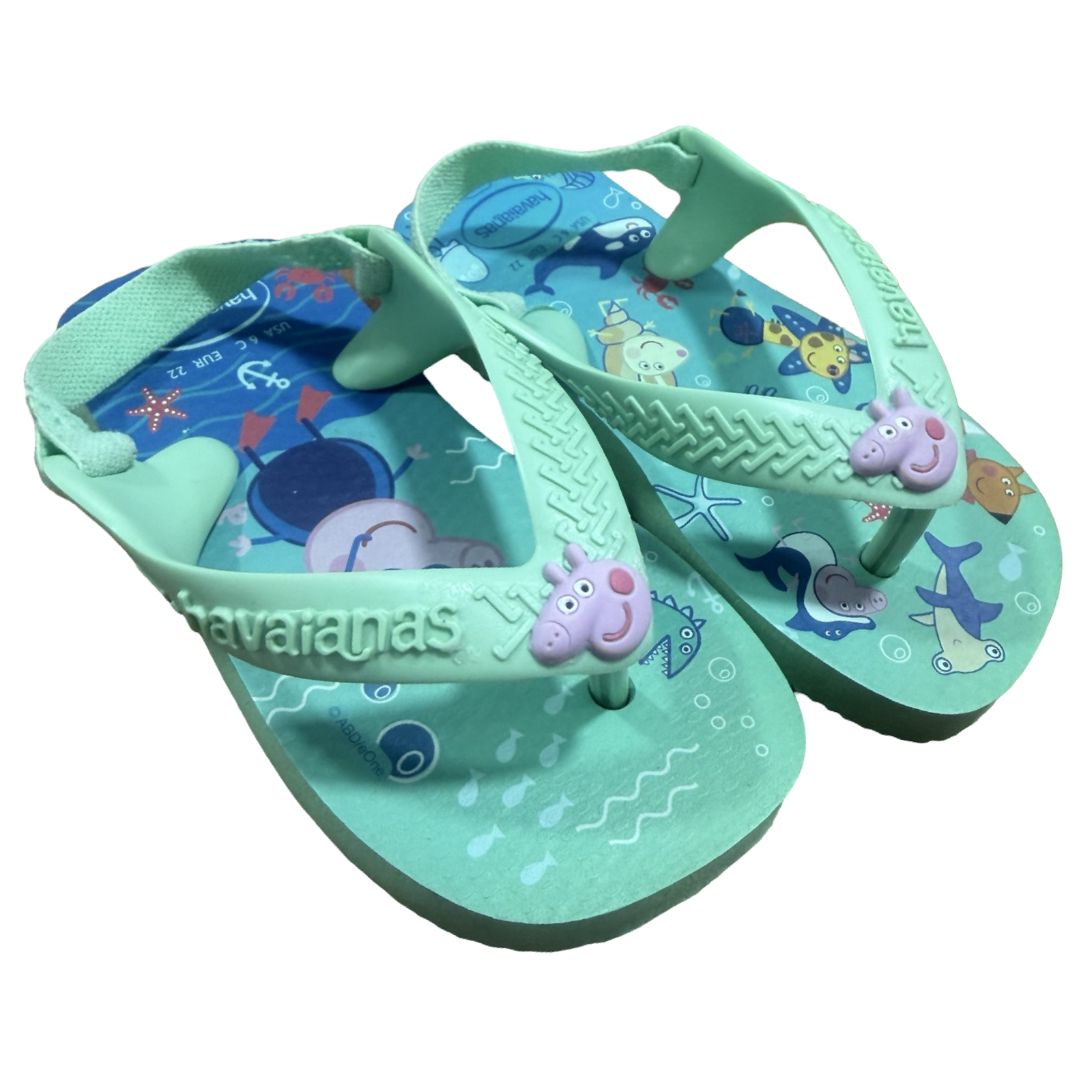 Size 6 Green Peppa Pig Flip Flops - Havaianas