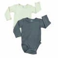 4-6M 2pc Cotton Ribbed Bodysuits - H & M