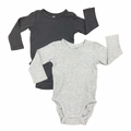 4-6M 2pc Grey Bodysuits - H & M