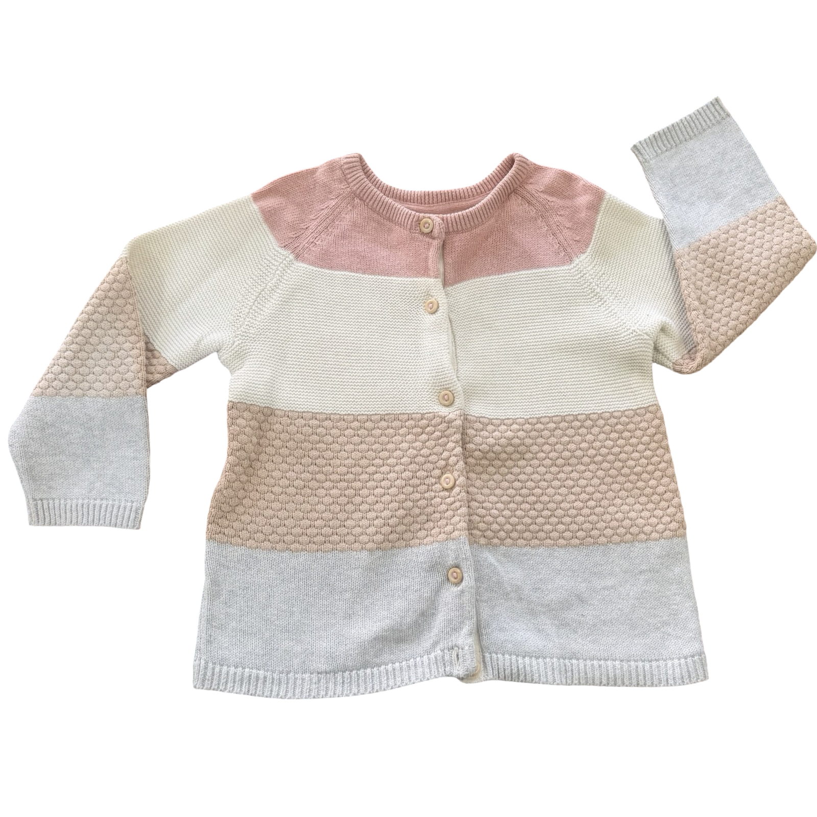 2Y Natural Coloured Knitted Cardigan - H & M