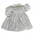 3-4Y Pink & White Gingham Cotton Dress - Keedo