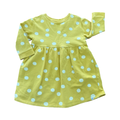 8-24M Yellow Polkadot Cotton Winter Dress - Woolworths