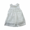 12-18M White Cotton Dress with Peter Pan Collar - Rupert & Rosie