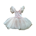 3-4Y Pink Velour and Tulle Tutu Style Dress - Zara