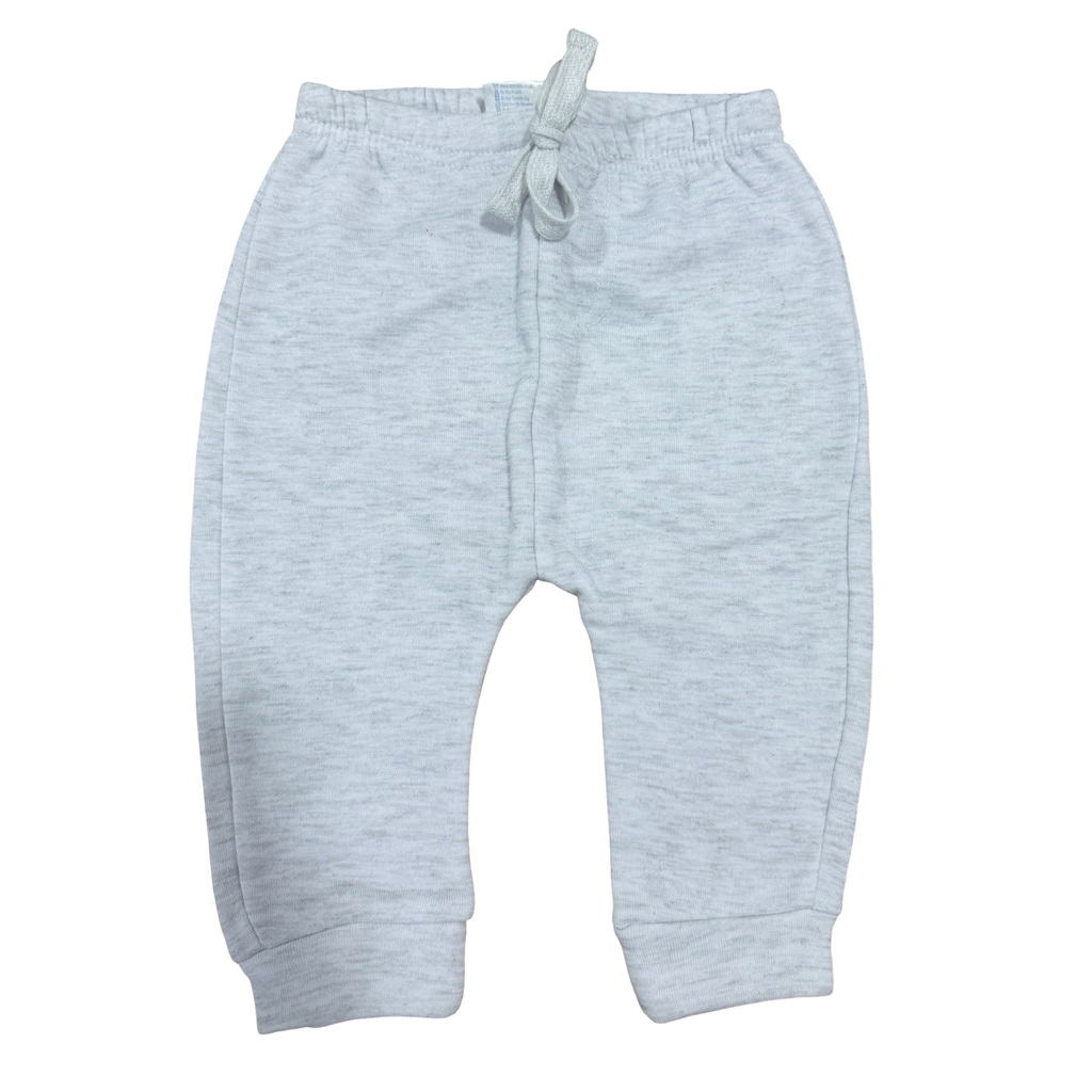 12-18M Grey Melange Jogger Pants with bear backside - Cuddlesome