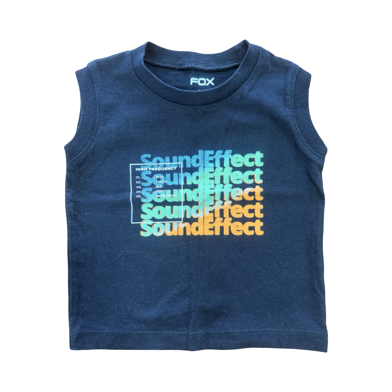 3-6M Black Sound Perfect Sleeveless Shirt - Fox