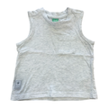 3-6M Grey Melange Sleeveless Shirt - Ackermans