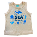 3-6M Peach Sea Friends Sleeveless Top - Ackermans