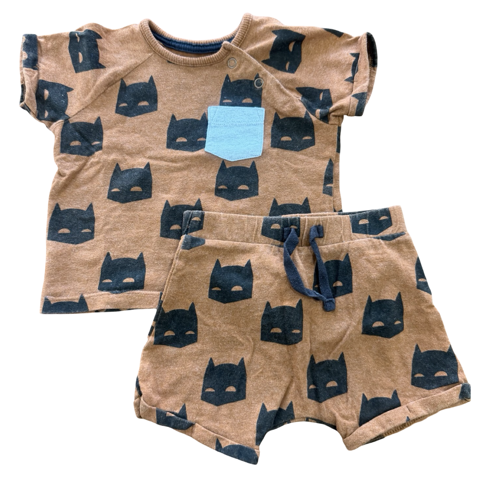 3-6M 2pc Rust Batman Set - George