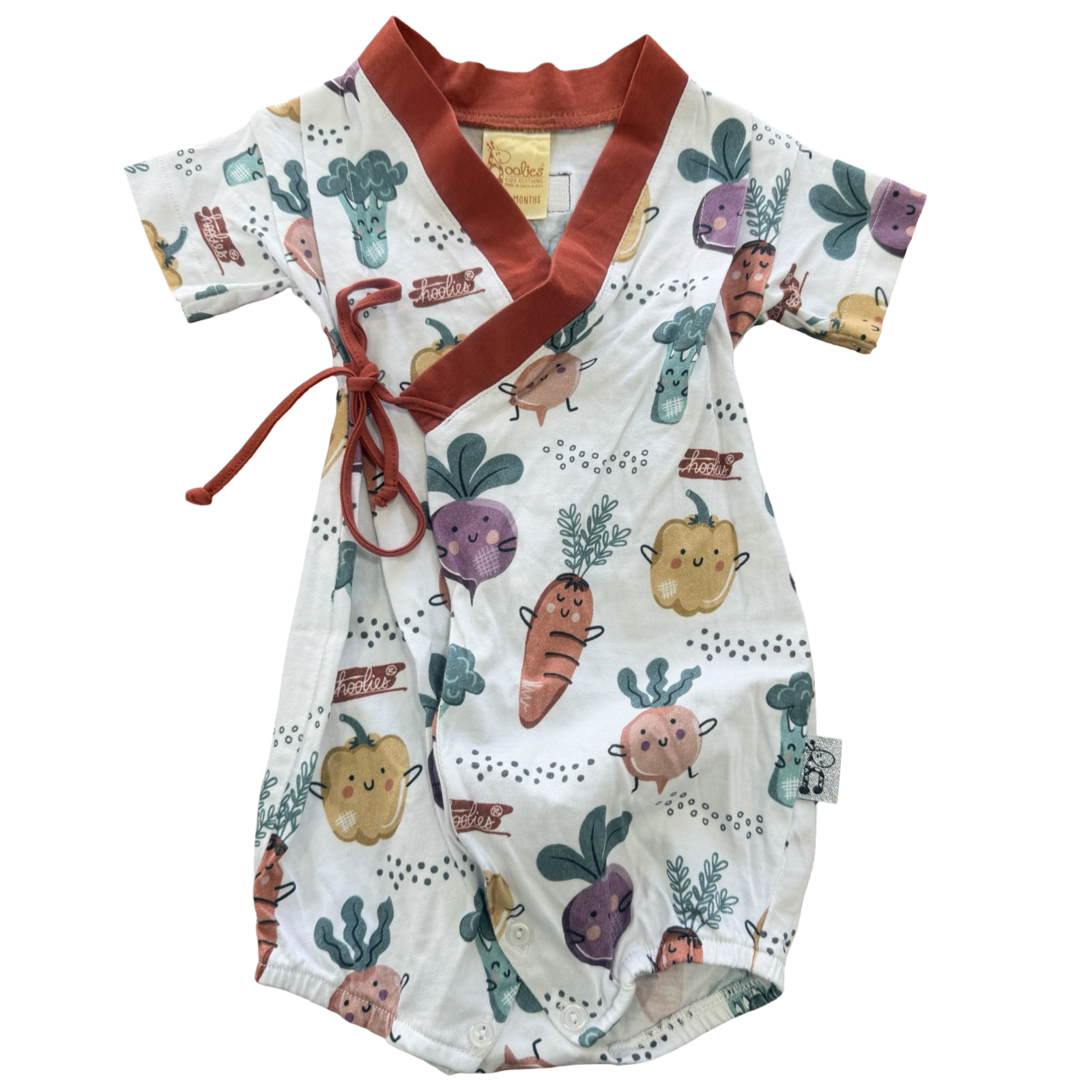 3-6M Veggie Wrap Style Romper - Hoolies
