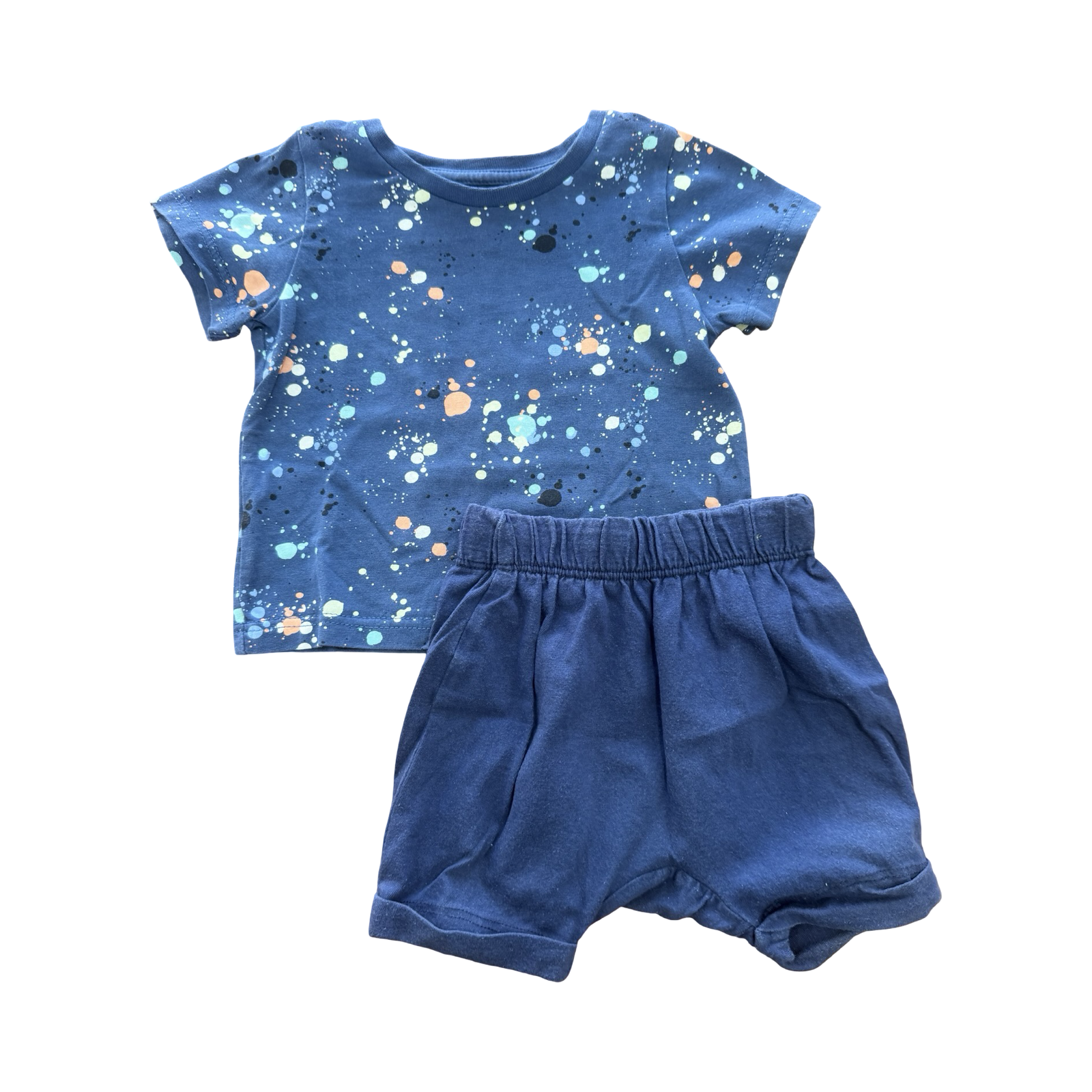 3-6M 2pc Blue T-Shirt and Shorts Set - Woolworths