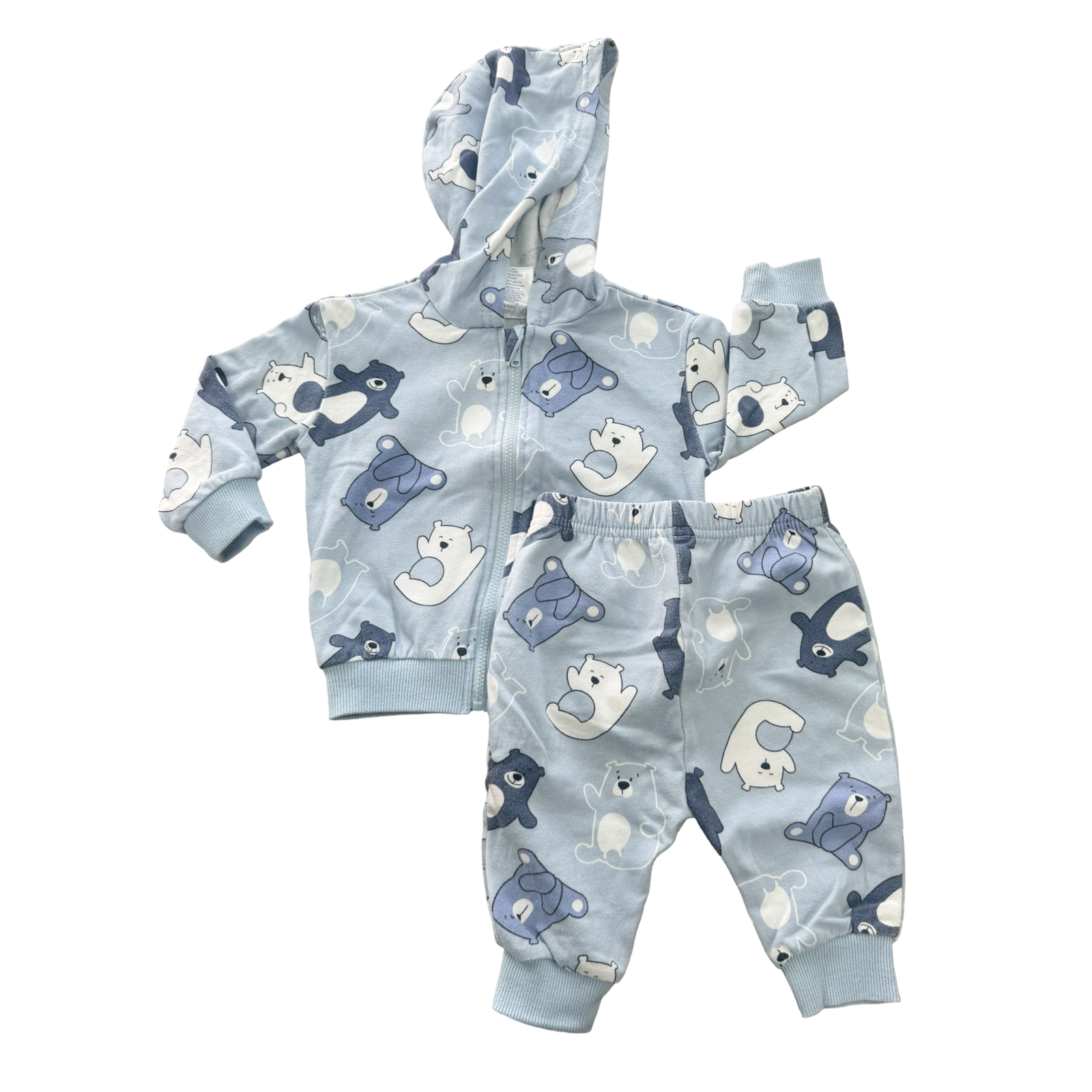 3-6M 2pc Blue Bear Set - Cuddlesome