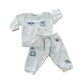 3-6M Cream Splashtown 2pc Jogger Set - Woolworths