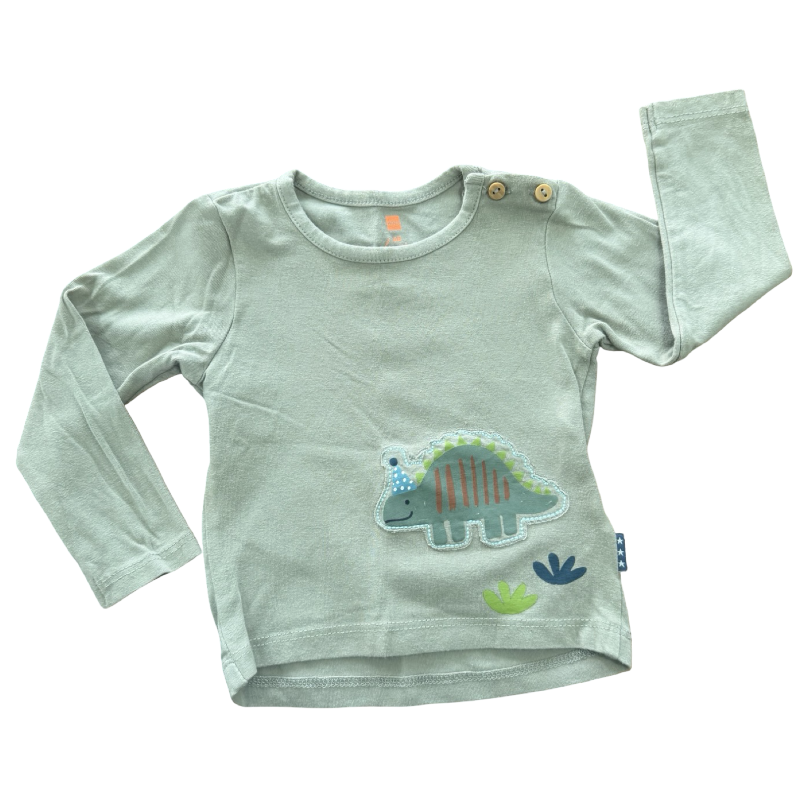 3-6M Green Dinosaur Long Sleeve T-Shirt - HEMA