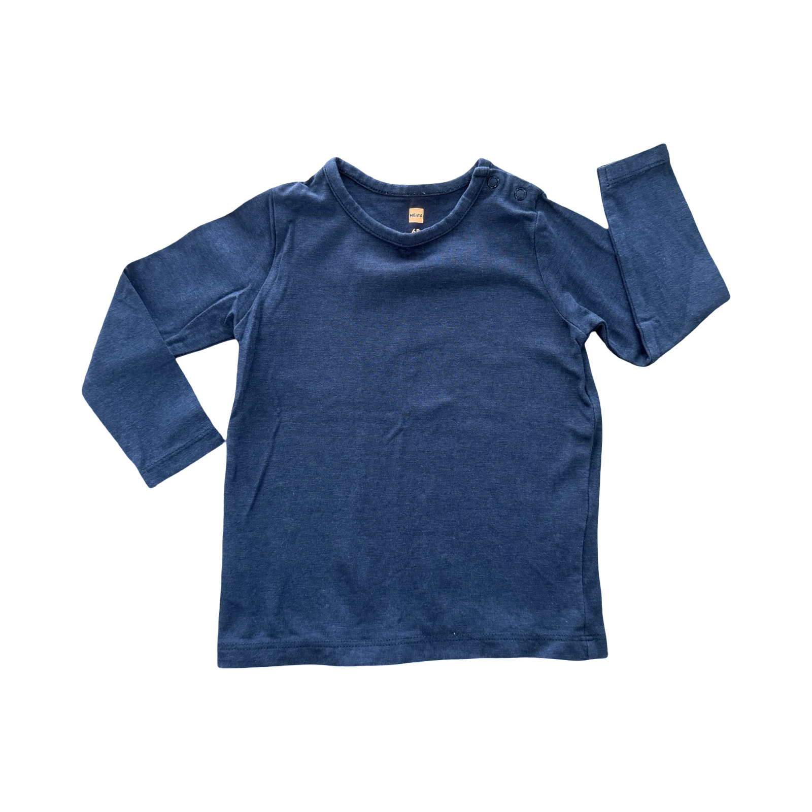 3-6M Black Plain Long Sleeve T-Shirt - HEMA