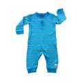 6-12M Blue & Green Stripe Babygrow - Naartjie