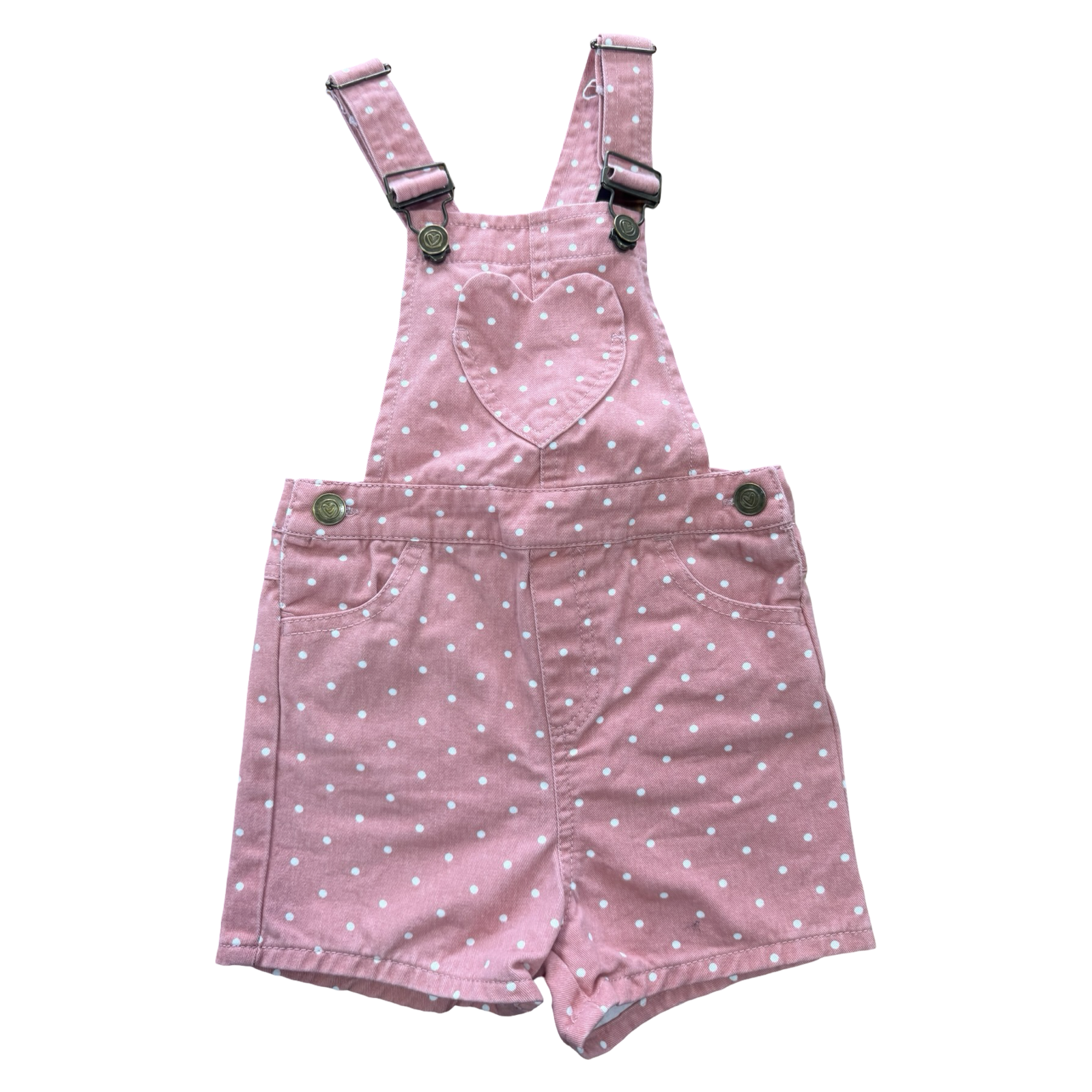 3-4 Pink Polkadot Dungaree - Kids EXACT