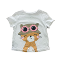 3Y White Cute Cat T-Shirt - Woolworths