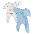 Newborn 2pc Farm Animal Zipper Babygrow - Tiny Tots