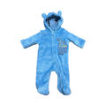 Newborn Blue Fleece Hooded Onesie - Ackermans