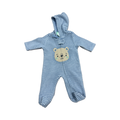 Newborn (Tiny baby) Blue & White Striped Hooded Onesie - Ackermans